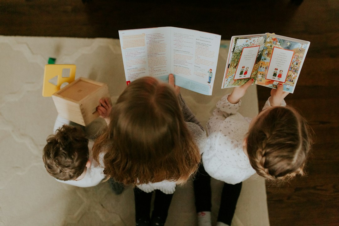 Child exploring stories
